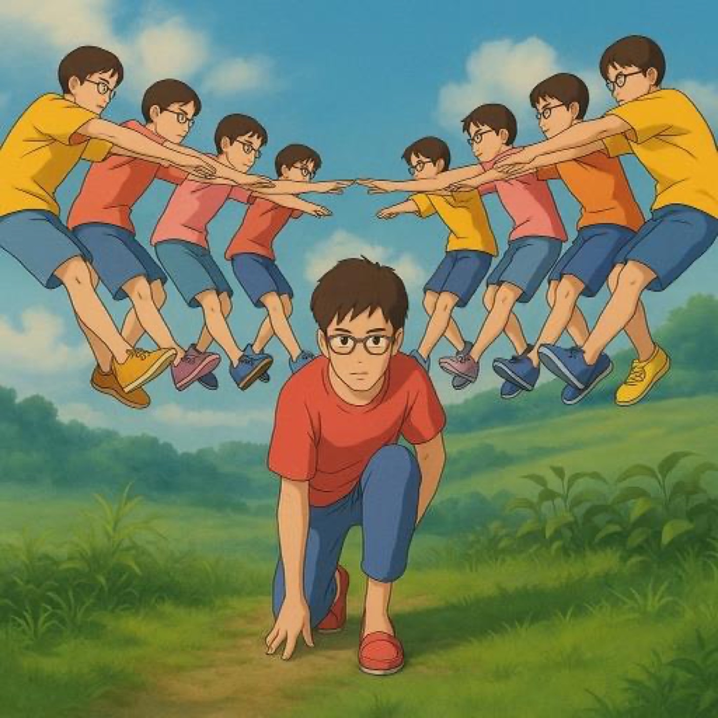 拍照打卡任务示范——找到点位后模仿指定团队动作拍照上传