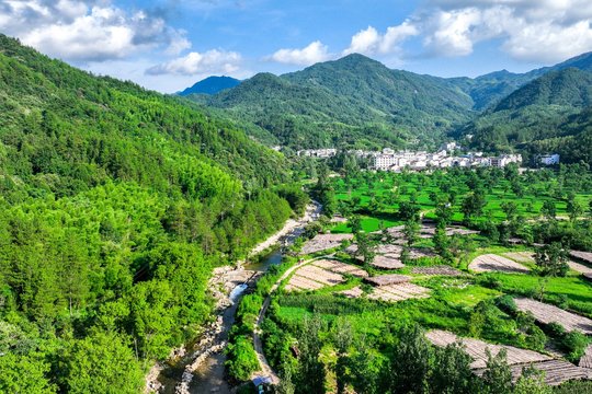 大别山漂流基地全景