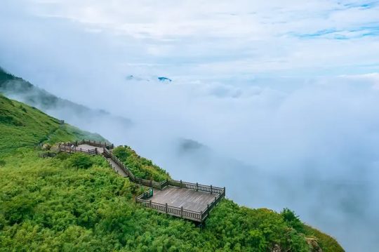 神农顶云海+观景台,大九湖方向,26 度体感