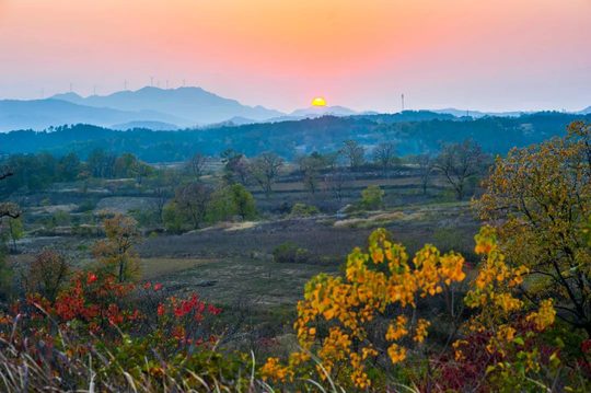 大悟往年秋日远景,行程围绕一个片区展开,给沿途停留留出时间。摄影:徐德国。